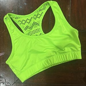 Zyia Lime Green Bomber Bra
